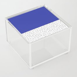 Navy Blue + Preppy Polka Dots Acrylic Box