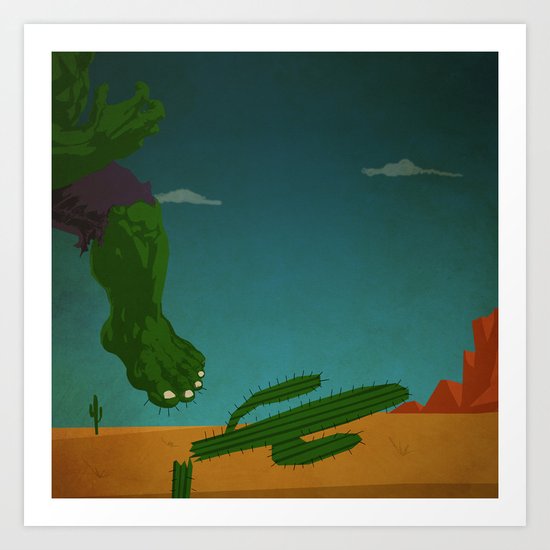 superheroes in the wild west Art Print