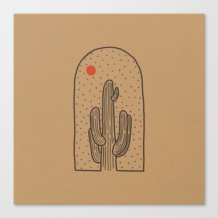 Cactus Sun Canvas Print