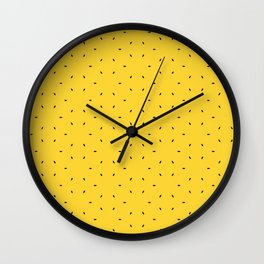 Yellow And Black subtle pattern Wall Clock