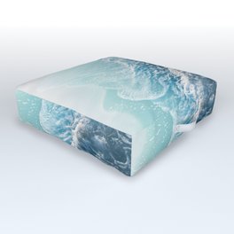 Soft Turquoise Ocean Dream Waves #1 #water #decor #art #society6 Outdoor Floor Cushion