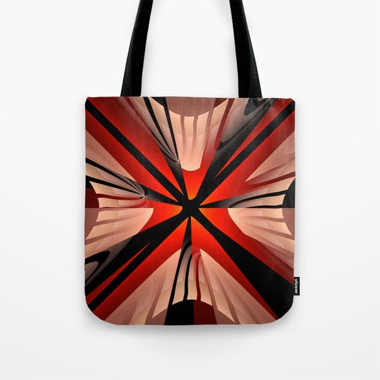 Winter abstract with red Tote Bag