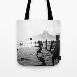 Beach Soccer at Ipanema Tote Bag