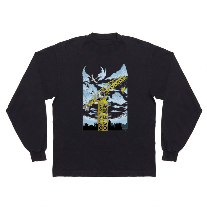 Tower Crane In The SKY Long Sleeve T Shirt