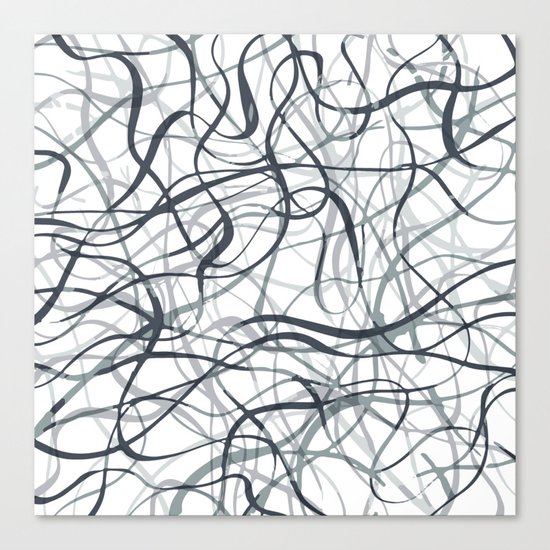 curvy gray & black Canvas Print