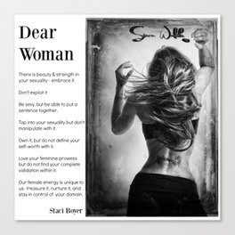 Dear Woman - Respect yourself Canvas Print