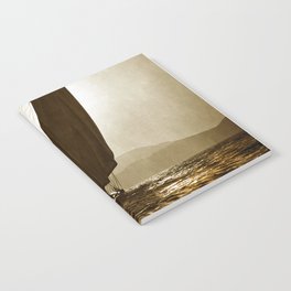 grunge canvas textured sailboat Notebook