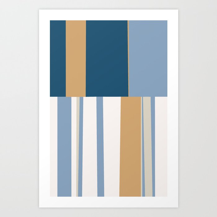 Mosaic Blue 4 | Geometric Abstract Art Print