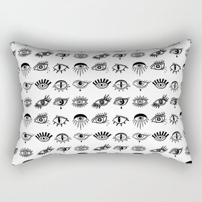 bw eyes Rectangular Pillow