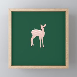Deer with dotted pattern Framed Mini Art Print