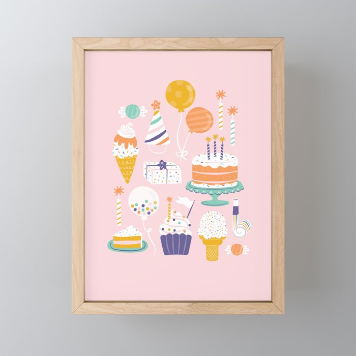 Birthday Celebration Framed Mini Art Print