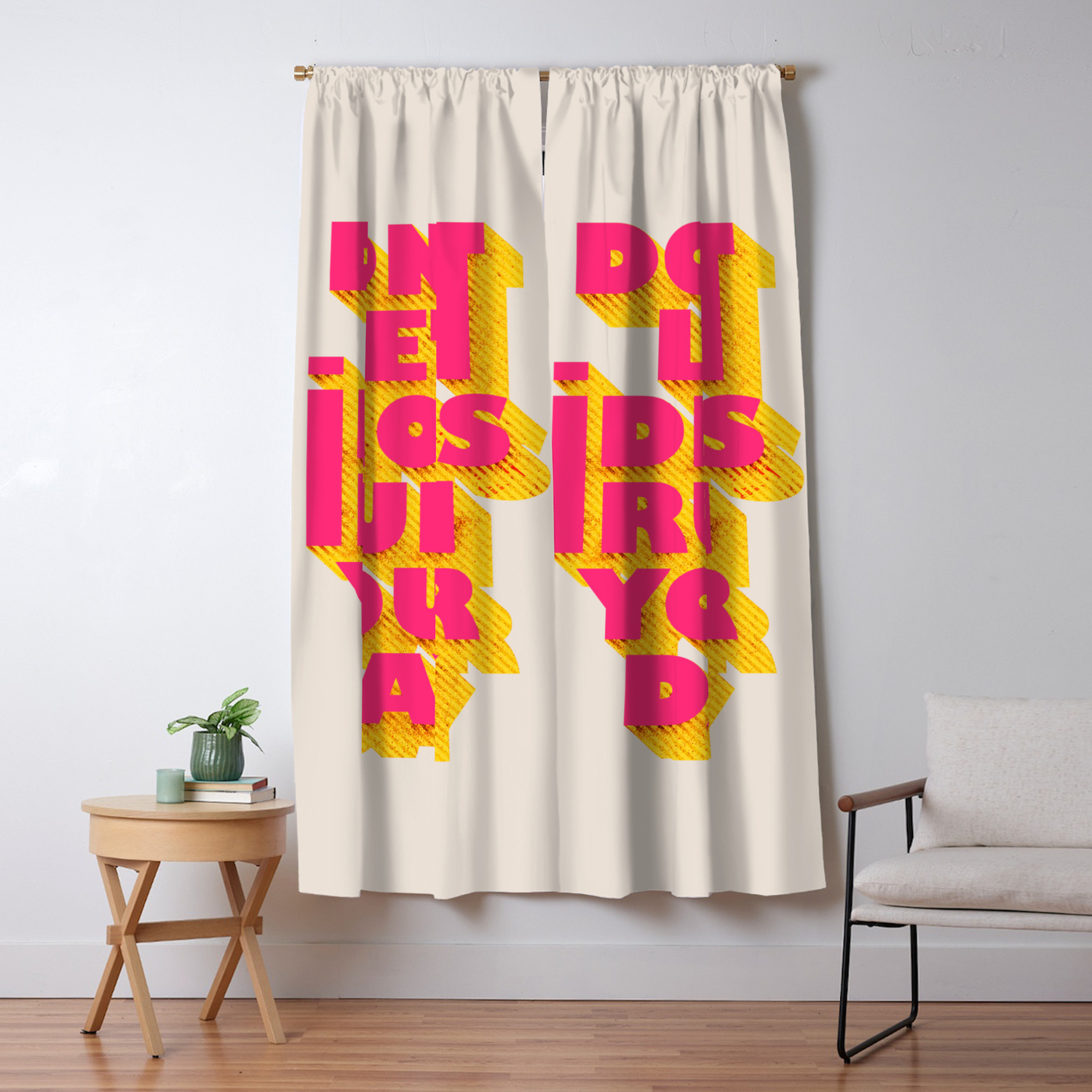 Don T Let Idiots Ruin Your Day Typography Blackout Curtain By