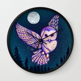Midnight Owl 2021 Wall Clock