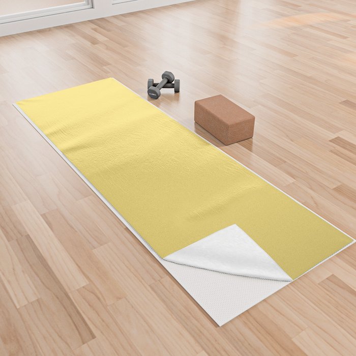 Yellow Bright Light Amber Yoga Towel