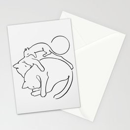 Cats line art 1 Stationery Card
