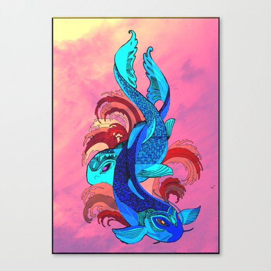 A tale of two fins. Canvas Print