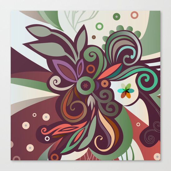 Floral curves II Canvas Print