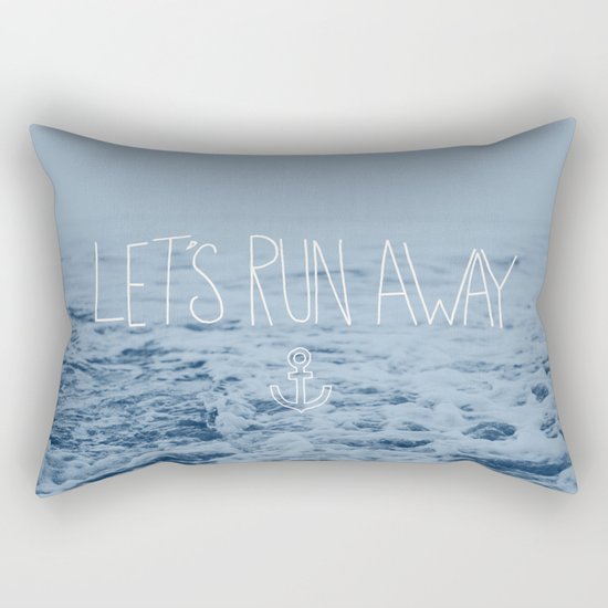 Let's Run Away: Ocean Rectangular Pillow
