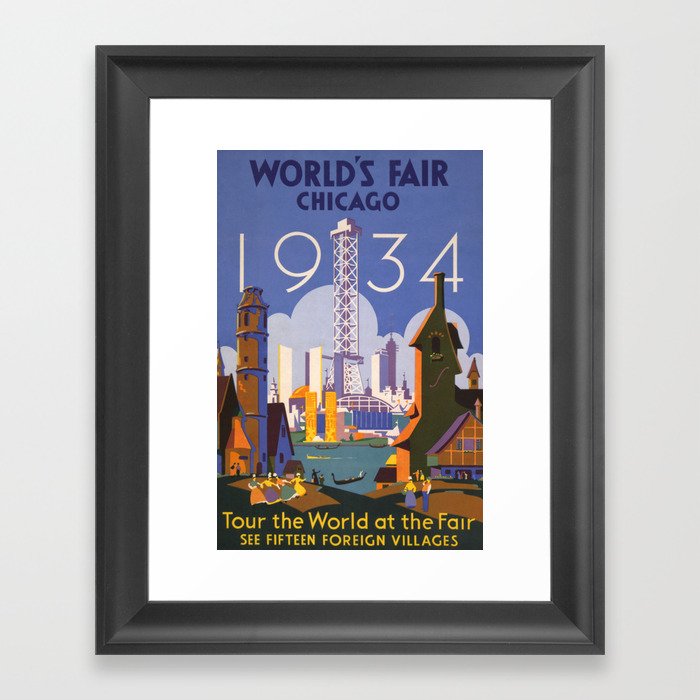 World's Fair Chicago 1933 Vintage Framed Art Print