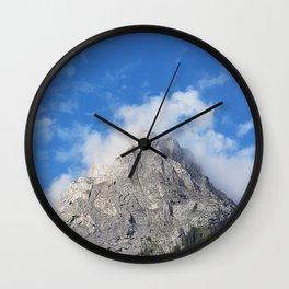 Oeschinensee views Wall Clock | Woolart, Digital, Moutains, Switzerland, Peaks, Photo, Hdr, Oechsinensee, Lake, Color 