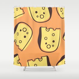 Cute cheese seamless pattern Shower Curtain