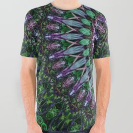 Violet, green and blue mandala All Over Graphic Tee