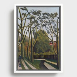 The Banks of the Bievre near Bicêtre (ca. 1908–1909) by Henri Rousseau. Framed Canvas