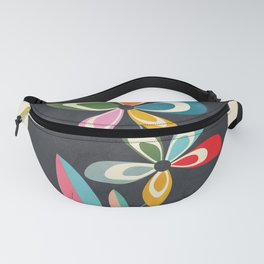 Mid-Century Abstract Flowers 05 Fanny Pack