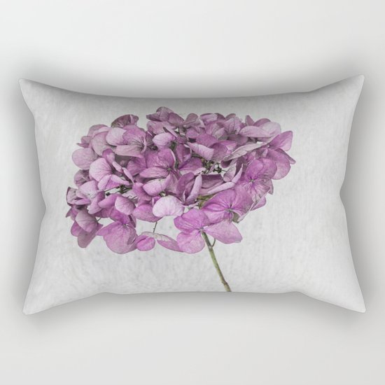 Pink Dried Hydrangea Rectangular Pillow