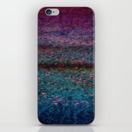 glowing midnight floral illusion perceived fabric look iPhone Skin