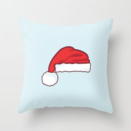 christmas santa claus hat Throw Pillow