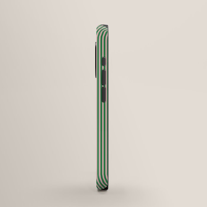 Narrow Stripes Green and Pink Vertical Pattern