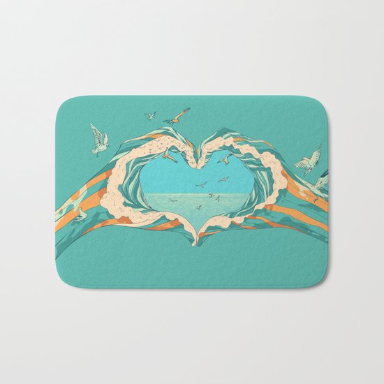 My Heart & The sea Bath Mat