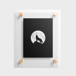 Howling Wolf - Moon Floating Acrylic Print