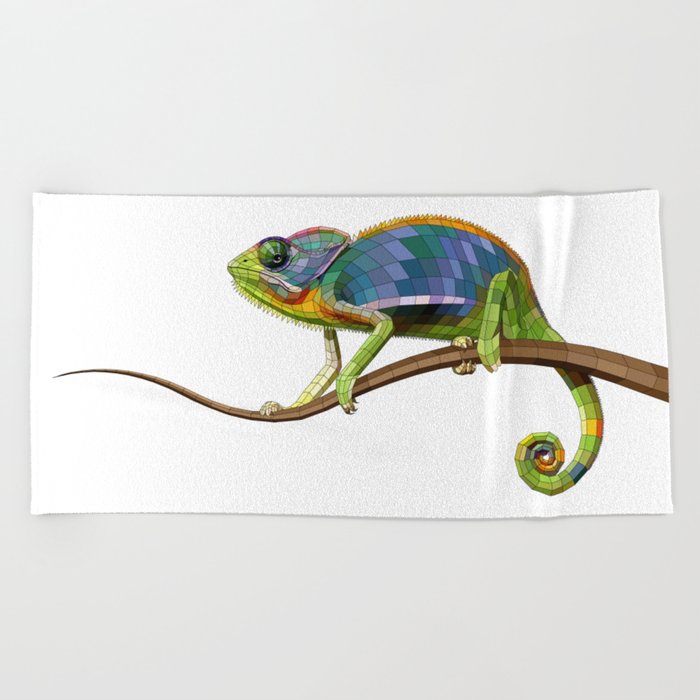 The Chameleon (Colored) Beach Towel
