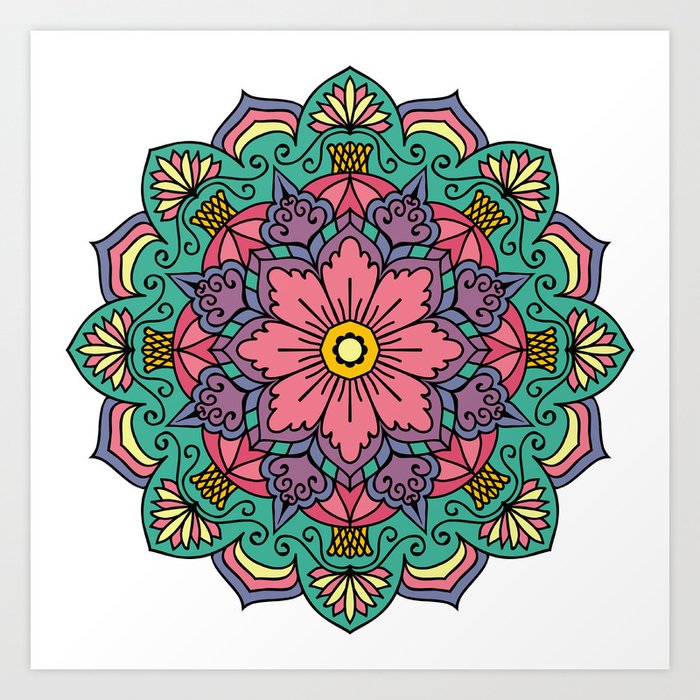 Mandala Art Print by AylunaDevi | Society6