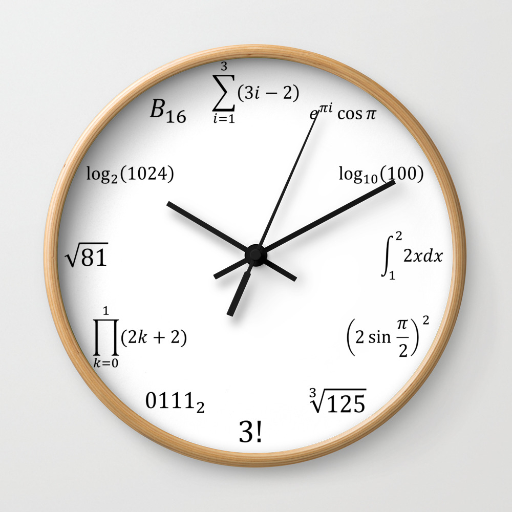 Details about   Mathematical Equations Wall Clock