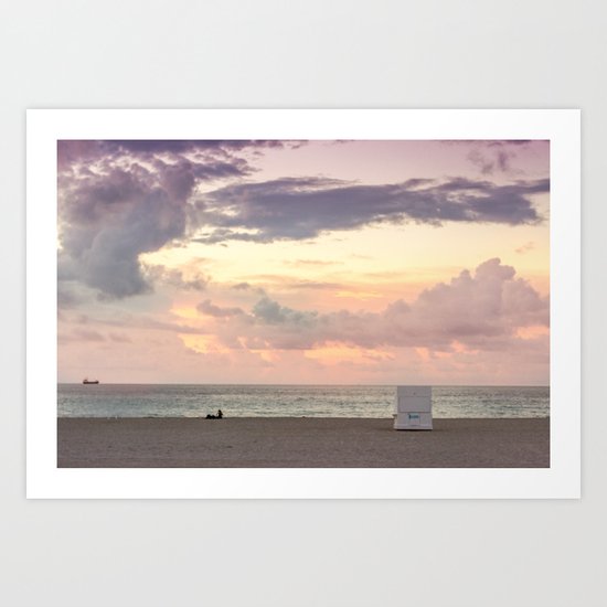 Sunrise in South Beach Art Print