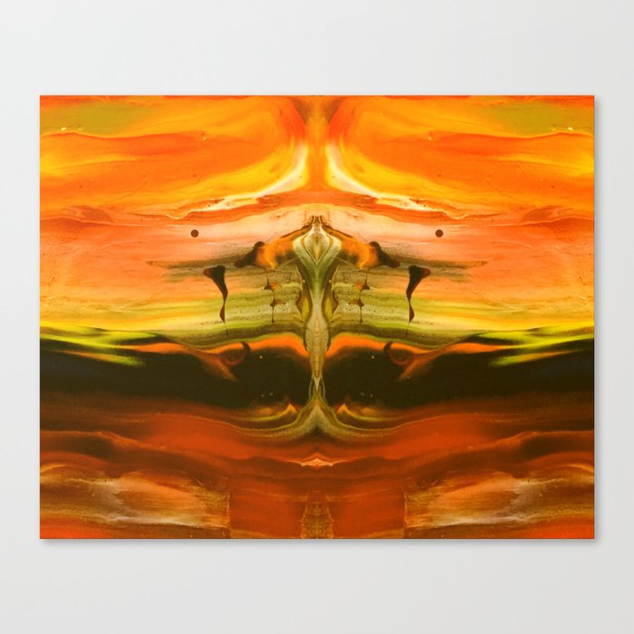 Heaven and Hell Orange Canvas Print
