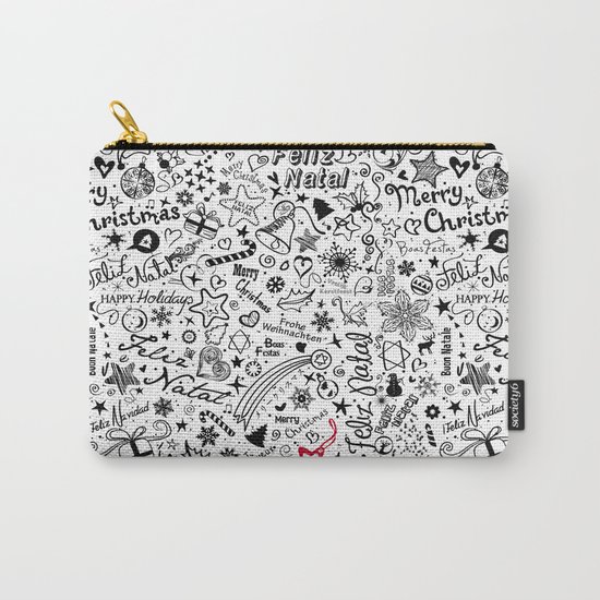 Merry Christmas Multiple languages Carry-All Pouch