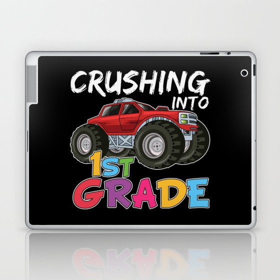 Crushing Into 1st Grade Monster Truck Laptop & iPad Skin