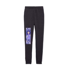 Purple Little Fairy in magical lilac background Kids Joggers