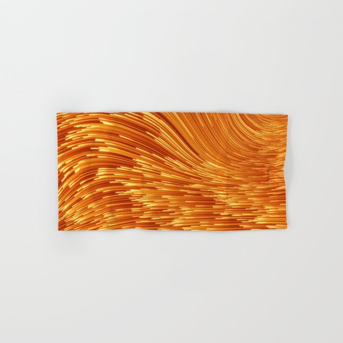 Abstract 3D visualization of a geometric low-poly golden surface. 3d ing illustration. Sci-fi creative futuristic background.  Hand & Bath Towel