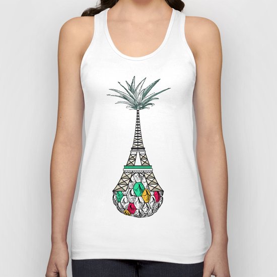 Pineapple architecture 4 : Eiffel Tower Unisex Tank Top