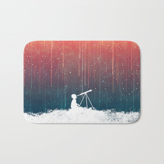 Meteor Rain (light version) Bath Mat