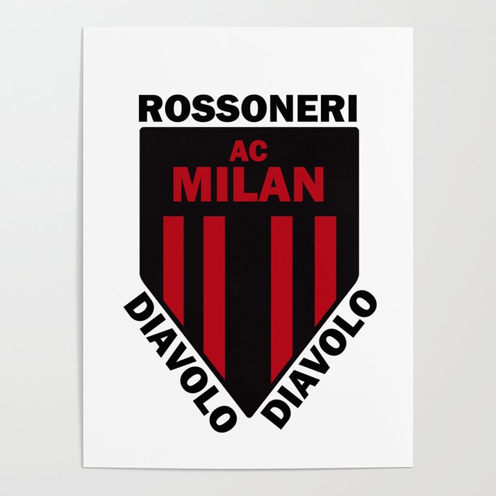 Slogan: Ac Milan Poster by PODS