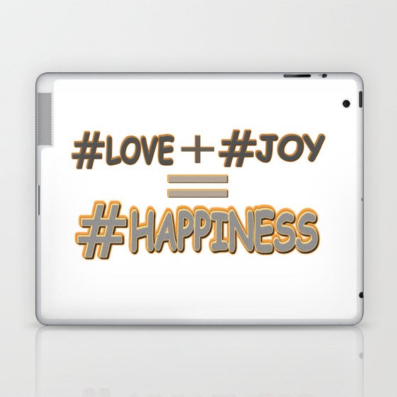 "HAPPINESS EQUATION" Cute Expression Design. Buy Now Laptop & iPad Skin