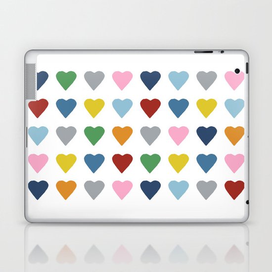 64 Hearts Laptop & iPad Skin