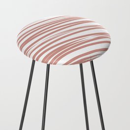 Rose  stripes background Counter Stool