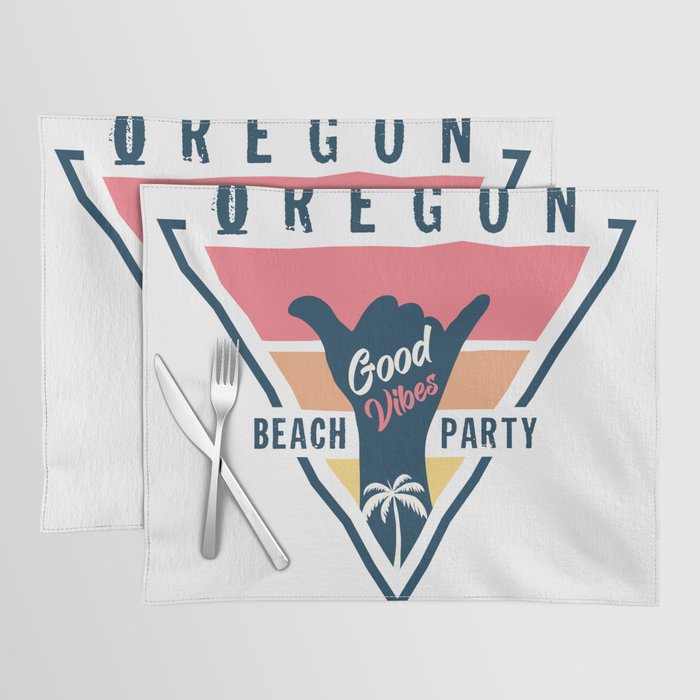 Oregon beach party Placemat